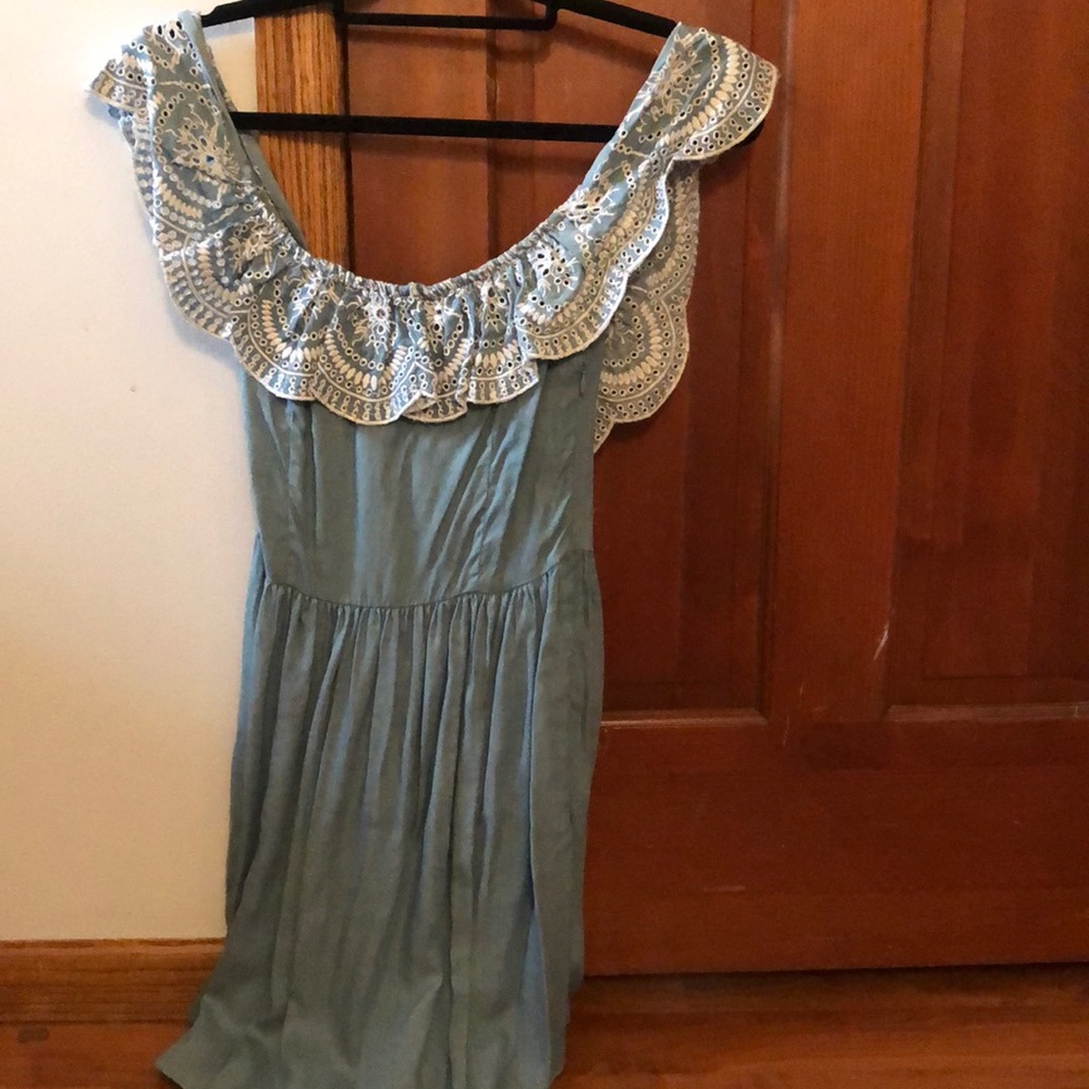 Lovers and Friends blue off the shoulder dress XS